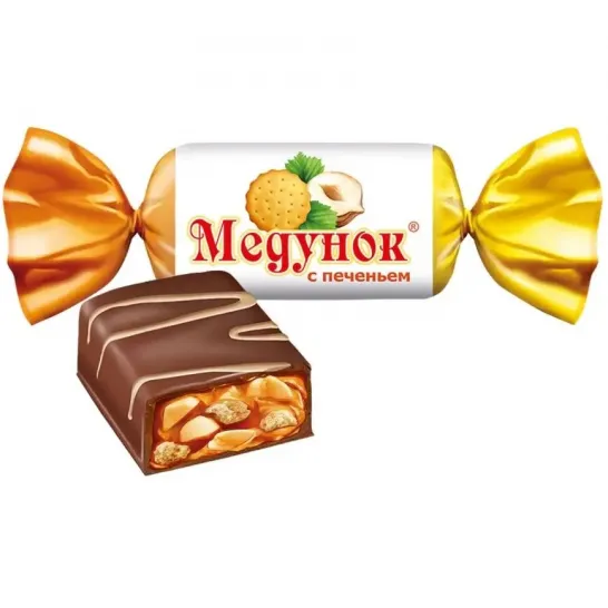 Конфета Медунок карамель, арахис и печенье